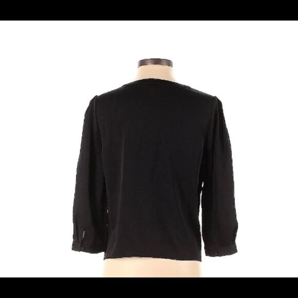 Black Express Tie Blouse - Picture 2 of 6